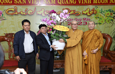 Thường trực Ban Trị sự Phật giáo tỉnh chúc Tết các cơ quan ban ngành Tỉnh Đắk Lắk