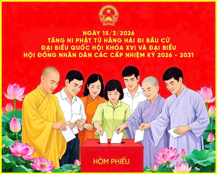 Tăng Ni Phật giáo tỉnh Đắk Lắk tham gia ứng cử đại biểu HĐND các cấp nhiệm kỳ 2026-2031 