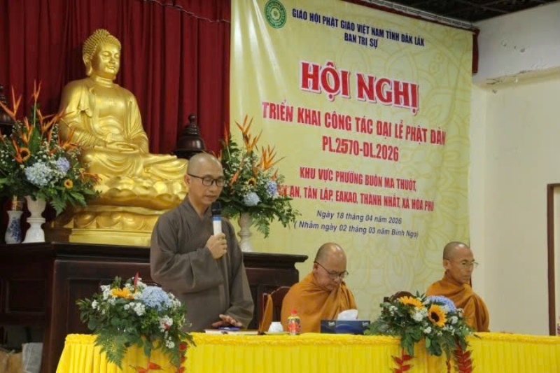 P.Buôn Ma Thuột: Hội nghị triển khai công tác Đại lễ Phật đản PL.2570 - DL.2026