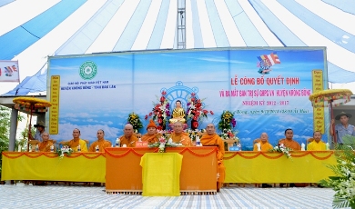 Lễ Ra Mắt Ban Trị Sự GHPGVN Huyện Krông Bông – Tỉnh  Dak Lak.