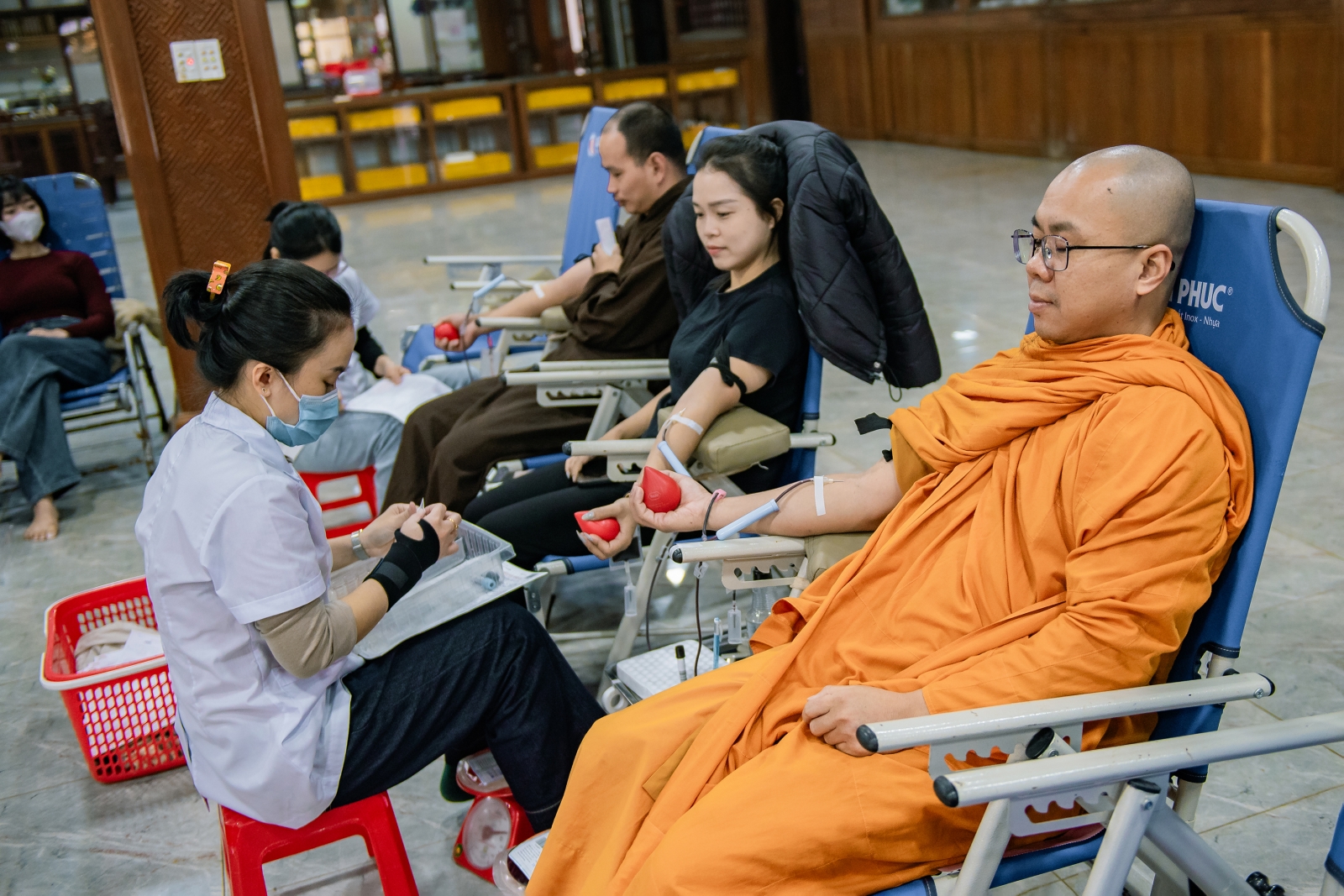 P.BMT: Tăng Ni, Phật tử tỉnh Đắk Lắk tham gia hiến máu nhân đạo