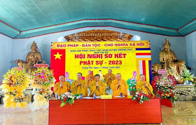  Krông Pắc: Hội nghị Sơ kết công tác Phật sự năm 2023