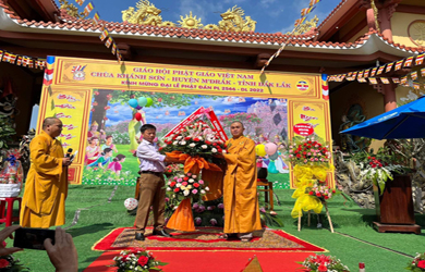 Trang nghiêm Đại lễ Phật đản của Phật giáo huyện M’ Drắk tại chùa Khánh Sơn