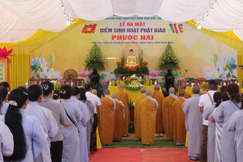 Video: Lễ ra mắt Điểm sinh hoạt Phật giáo Phước Hải, xã Tân Tiến