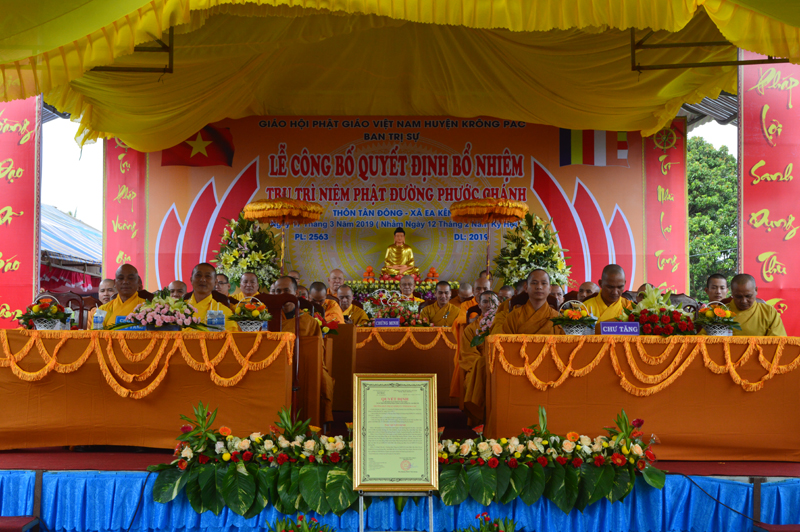 Lễ công bố quyết định bổ nhiệm trụ trì NPĐ Phước Chánh huyện Krông Pắc