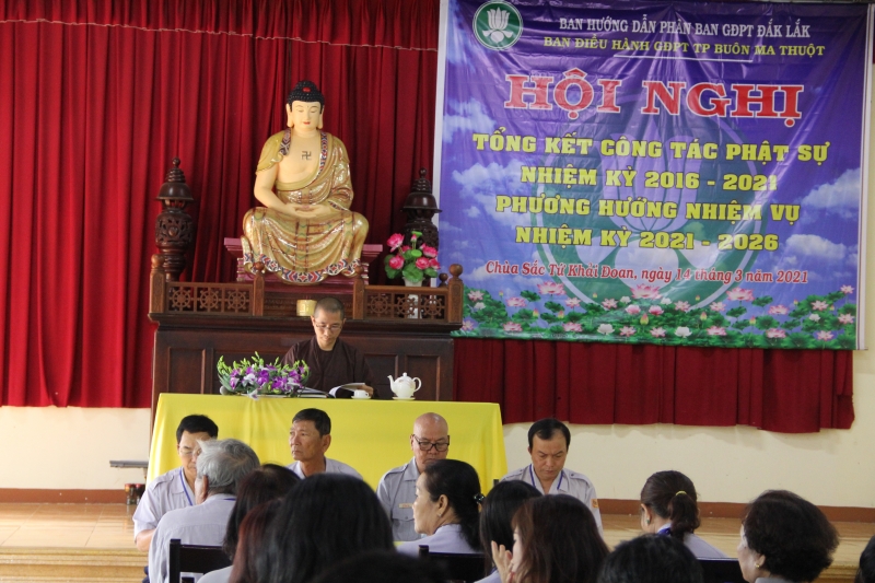 BĐH GĐPT Tp.Buôn Ma Thuột tổng kết Phật sự NK 2016 - 2021
