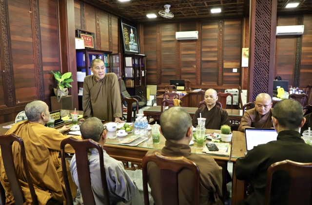 Thường trực Ban Trị sự GHPGVN tỉnh họp triển khai các Phật sự quan trọng trong mùa Phật đản PL.2566