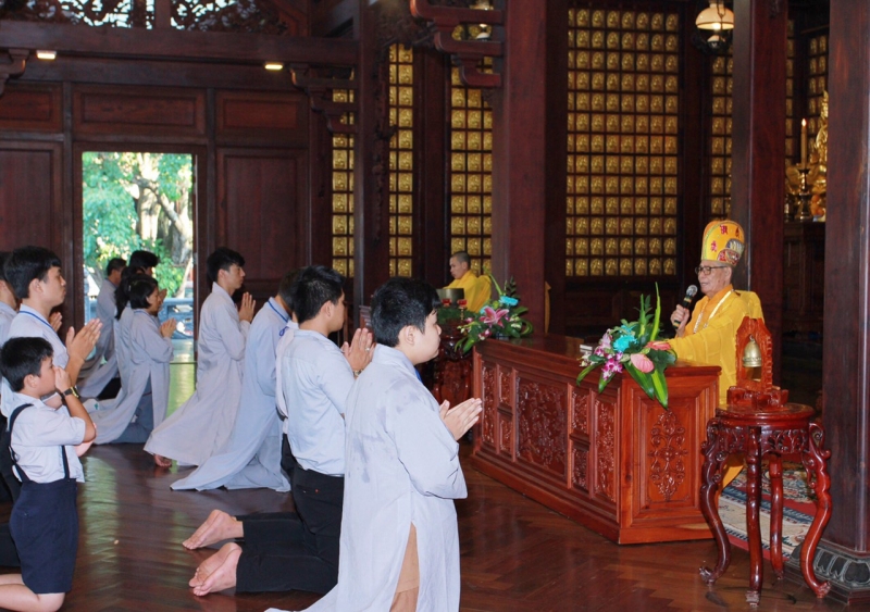 Khóa tu BQT dành cho Thanh niên Phật tử đạo tràng Khải Đoan