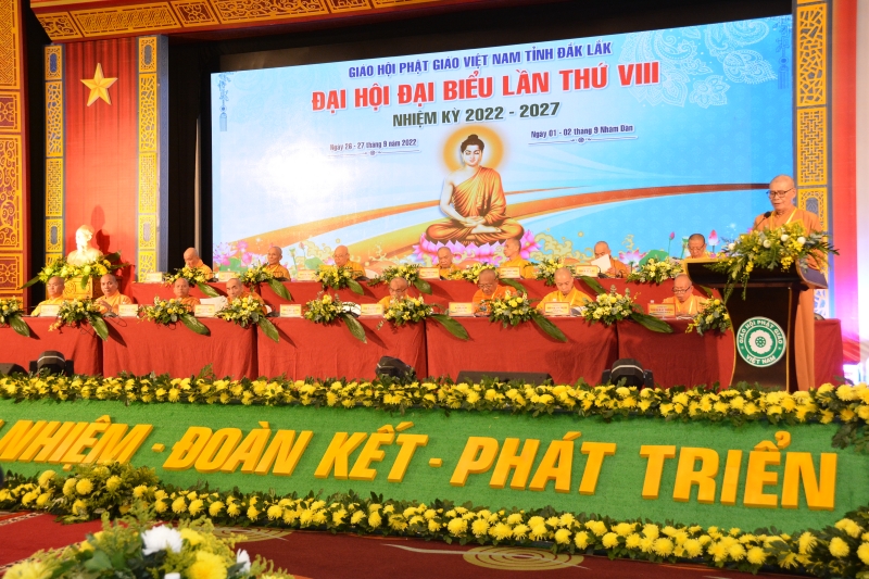 Trọng thể khai mạc Đại hội Đại biểu Phật giáo tỉnh Đắk Lắk nhiệm kỳ 2022-2027