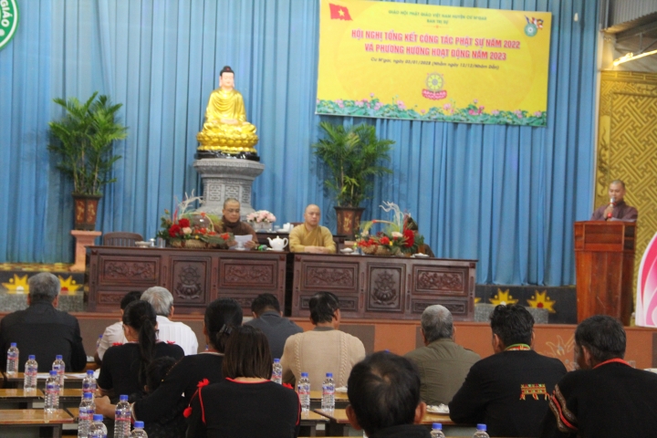 Phật giáo CưMgar tổ chức hội nghị tổng kết Phật Sự năm 2022