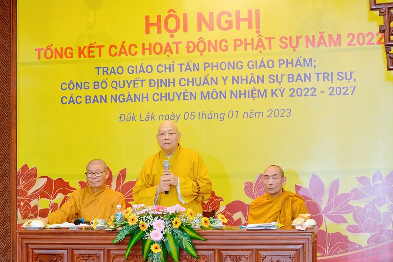 Hội nghị tổng kết công tác Phật sự năm 2022 của BTS PG tỉnh Đắk Lắk