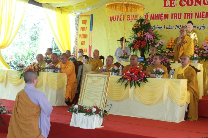 Lễ công bố quyết định bổ nhiệm Trụ trì niệm Phật đường Phước Linh