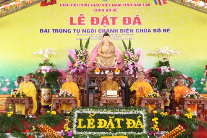 TP. Buôn Ma Thuột: Lễ đặt đá xây dựng Chánh điện chùa Bồ Đề
