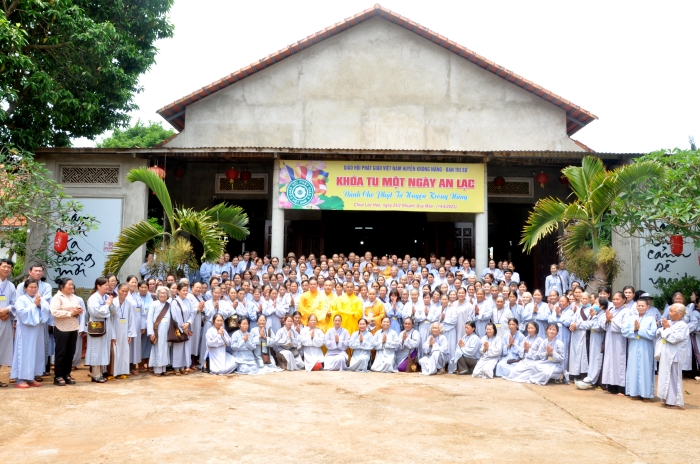 Krông Năng: Ban Trị sự GHPGVN huyện tổ chức Khoá tu “Một ngày An Lạc” lần thứ 2