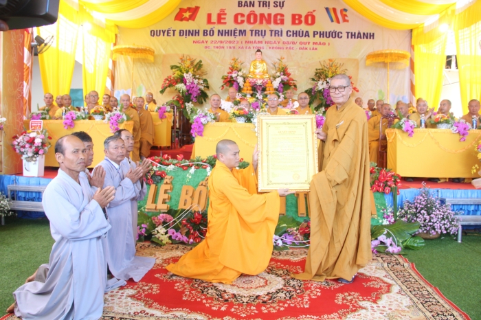 Krông Pắk: Lễ Bổ nhiệm Trụ trì chùa Phước Thành, xã Ea Yông