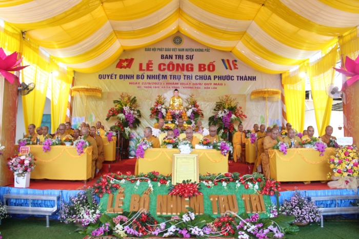 Video: Trang nghiêm Lễ Bổ nhiệm trụ trì chùa Phước Thành, xã Ea Yông, H. Krông Pắk
