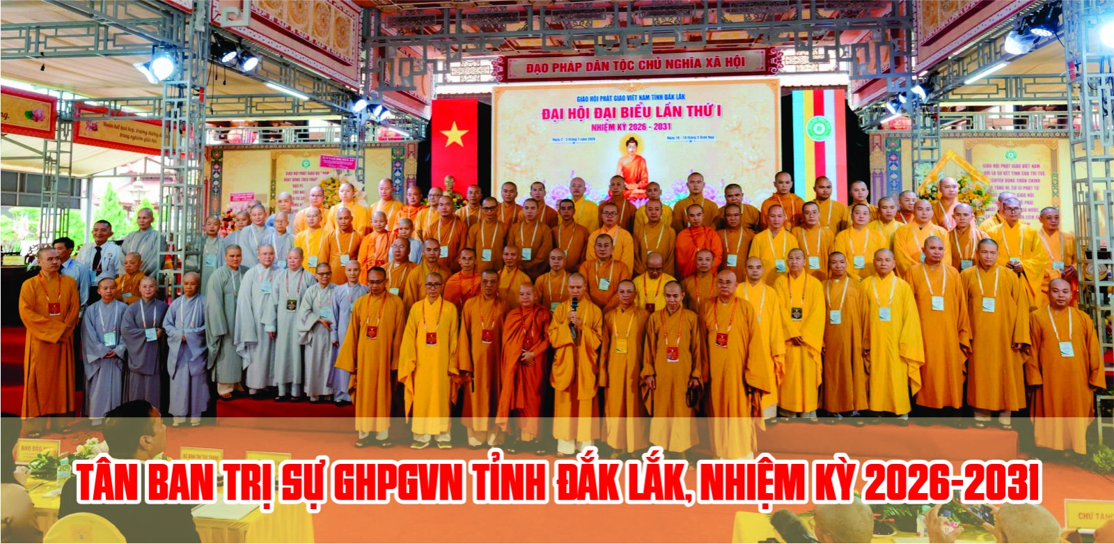 [Infographic] Nhân sự chủ chốt và danh sách Thường trực Ban Trị sự GHPGVN tỉnh Đắk Lắk