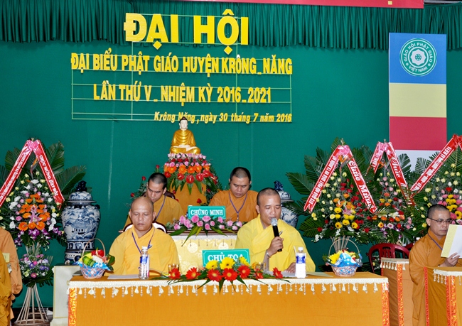 Đại hội Đại biểu Phật giáo huyện Krông Năng nhiệm kỳ 2016 – 2021