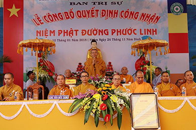 Huyện Krông Pắc: Lễ công nhận Niệm Phật Đường Phước Linh
