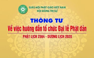 Thông tư: TƯGH Hướng dẫn tổ chức Đại lễ Phật đản PL.2564 – DL.2020