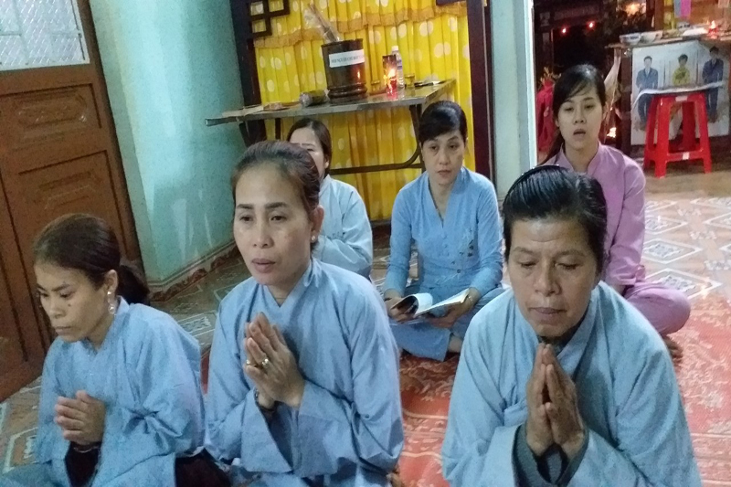 Chùa Quảng Giang, huyện EaHleo tổ chức tụng Kinh Pháp Hoa, cầu an cho các GĐ Phật tử