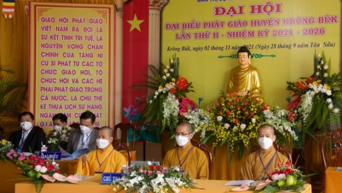 Đại hội Đại biểu Phật giáo huyện Krông Buk nhiệm kỳ II (2021-2026)