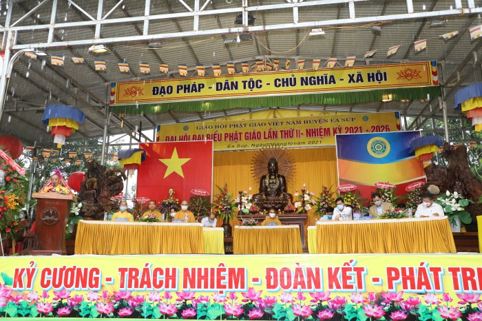 Đại hội đại biểu Phật giáo huyện Ea Súp NK 2021-2026. 