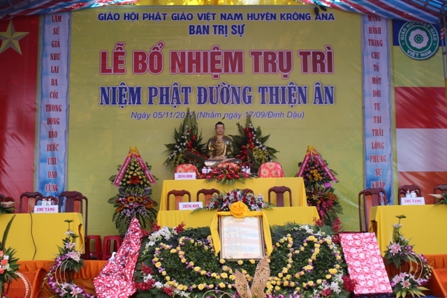 Lễ bổ nhiệm trụ trì Niệm Phật Đường Thiện Ân – huyện Krông Ana