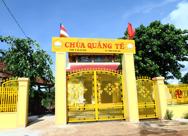 Đăk Lăk: Lịch sử Chùa Quảng Tế tọa lạc tại Thành phố Buôn Ma Thuột.